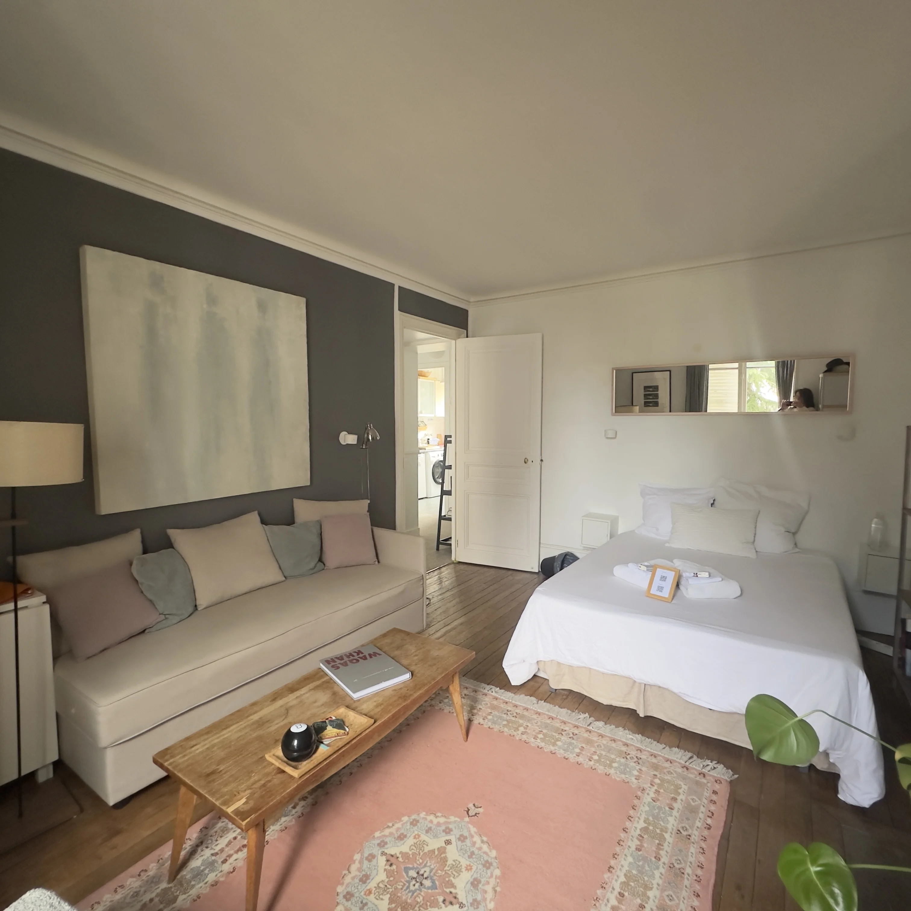 Bedroom and living area